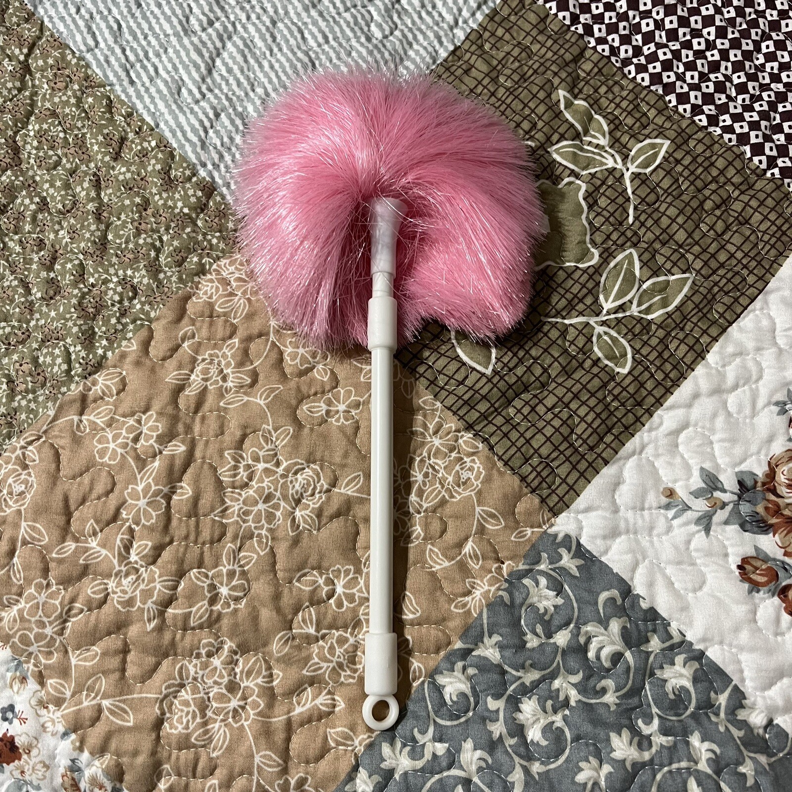 Vintage CLOWN Furniture Duster Ceramic Holder Trippies Inc Pink Duster
