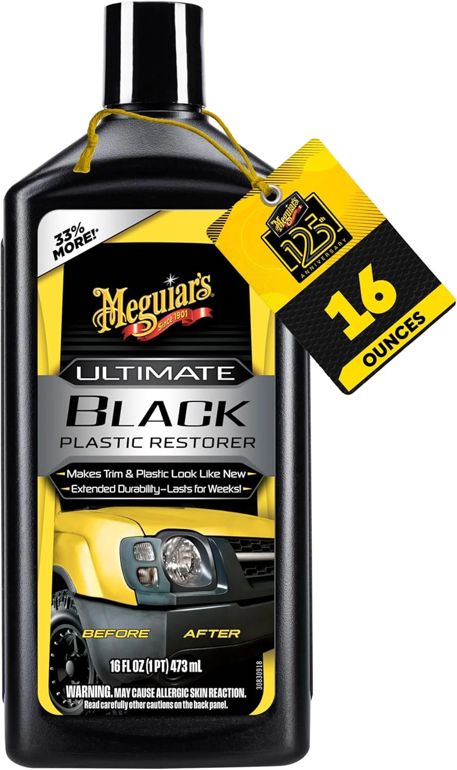 Meguiar’s Ultimate Black Plastic Restorer, 16OZ 1 Count (Pack of 1), As Shown