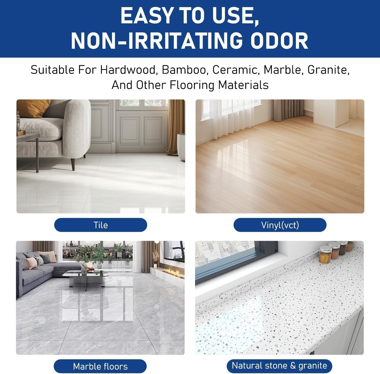 2Pcs Floor Restore Cleaner, Floor Restore, High Solid Content Floor Polish For S