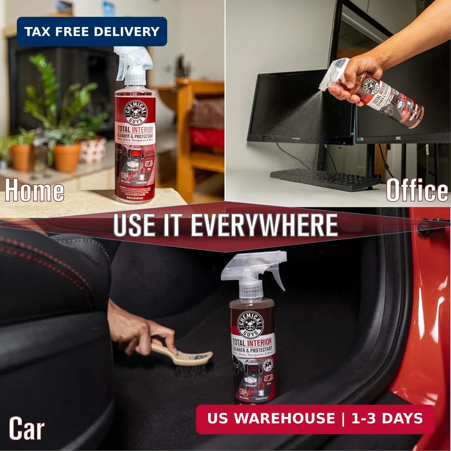 Chemical Guys, Total Interior Cleaner & Protectant, Black Cherry, 16 oz | Cleans
