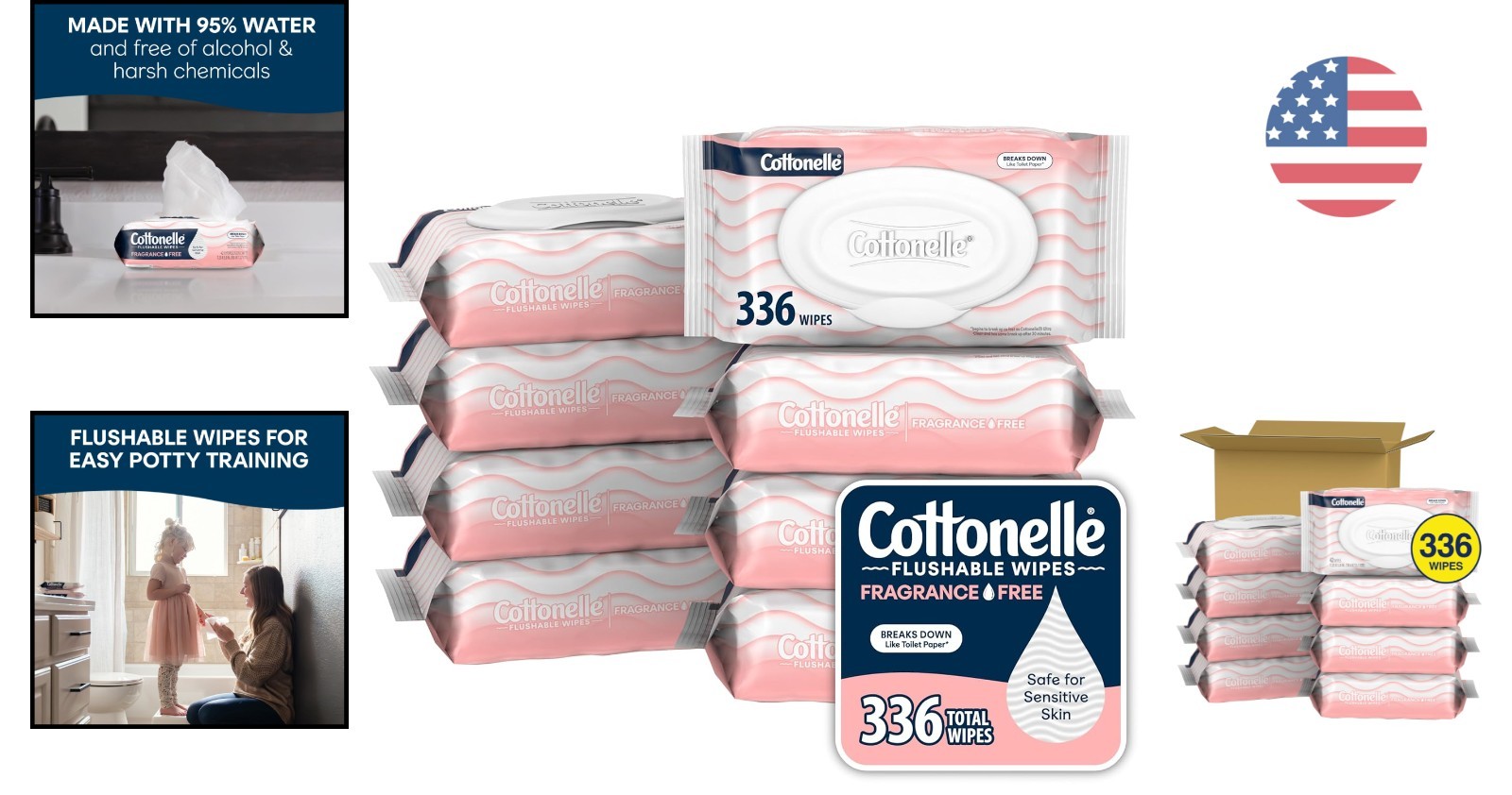 Soothing Cottonelle Fragrance Free Wipes – Perfect for Sensitive Adult Skin