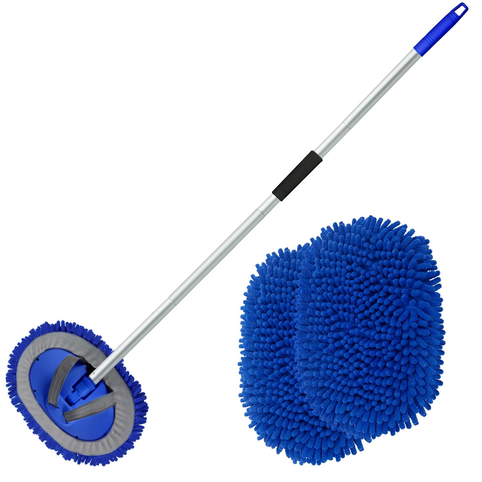Mopa de Microfibra para Lavado de Coche de 157 CM con Cabezal de Repuesto