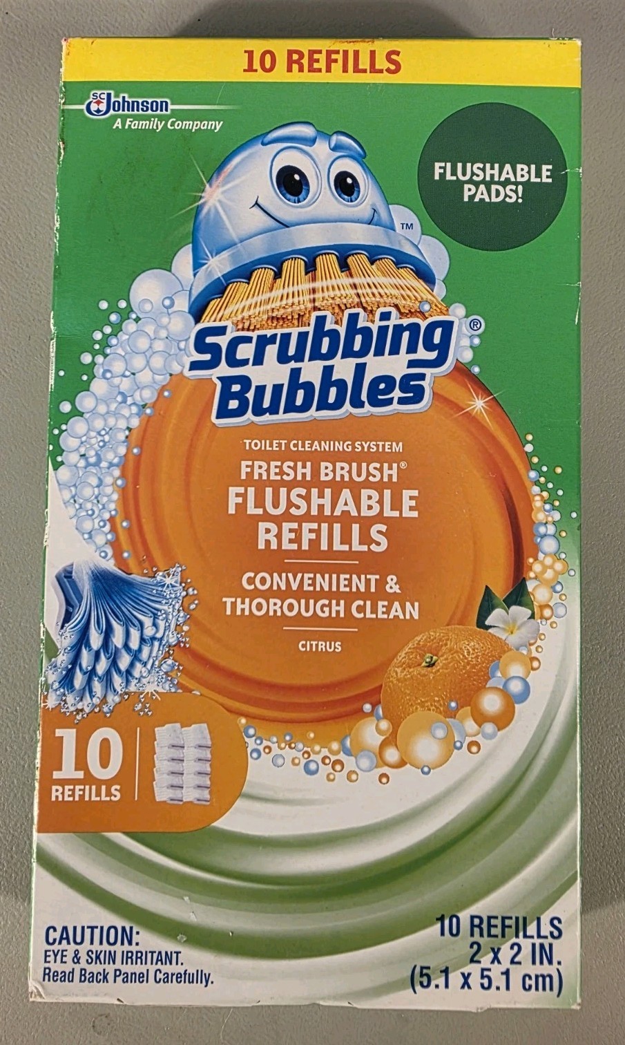 Scrubbing Bubbles Flushable Fresh Wand Citrus Scent 10 Refills