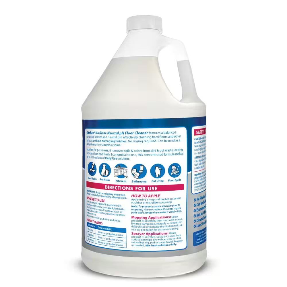 1 Gal. No Rinse Neutral Ph Floor Cleaner, Concentrated Hardwood and Laminate Flo