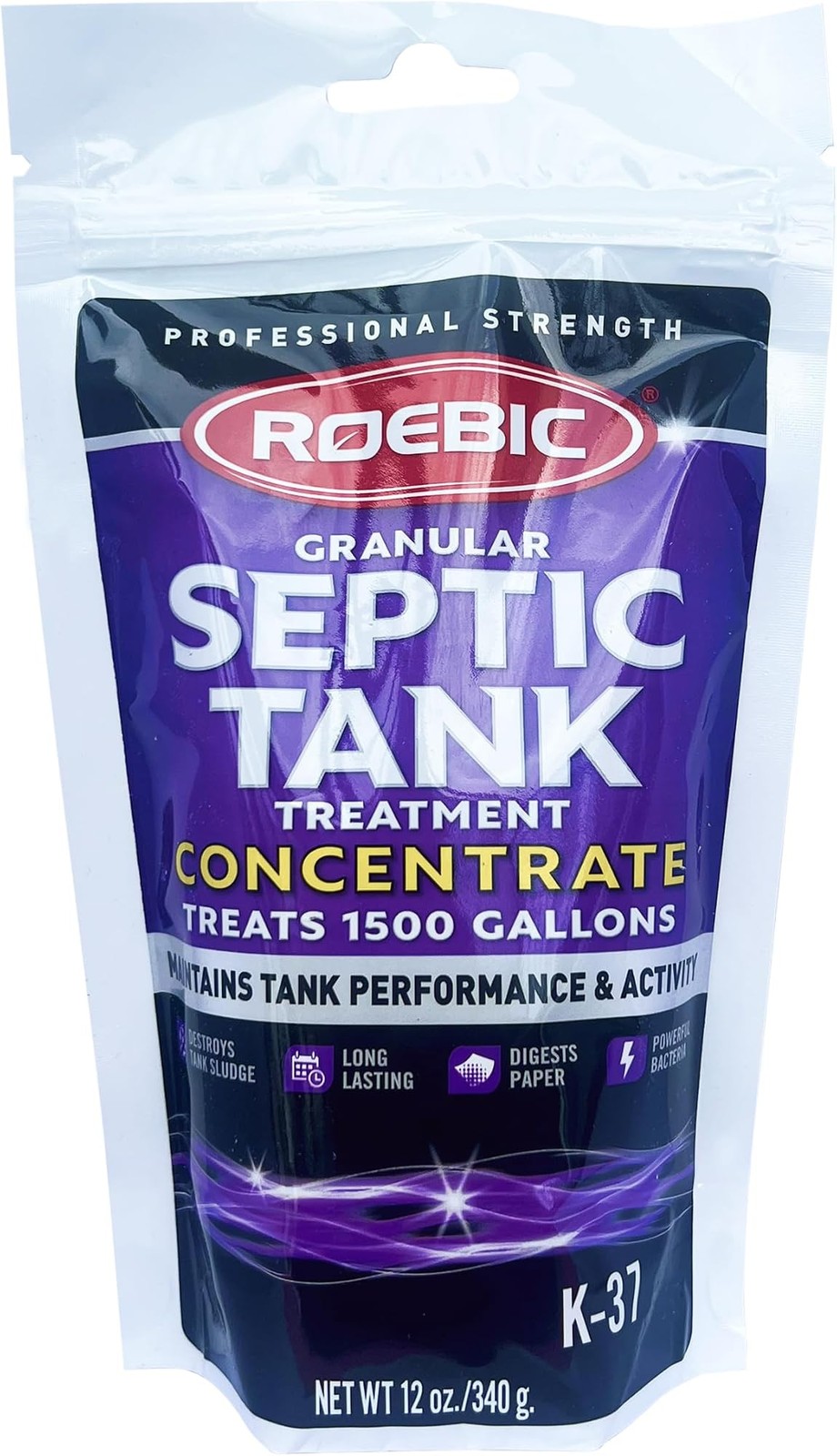 Roebic K-37-BAG Granular Septic Tank Treatment Concentrate, 12-Ounce