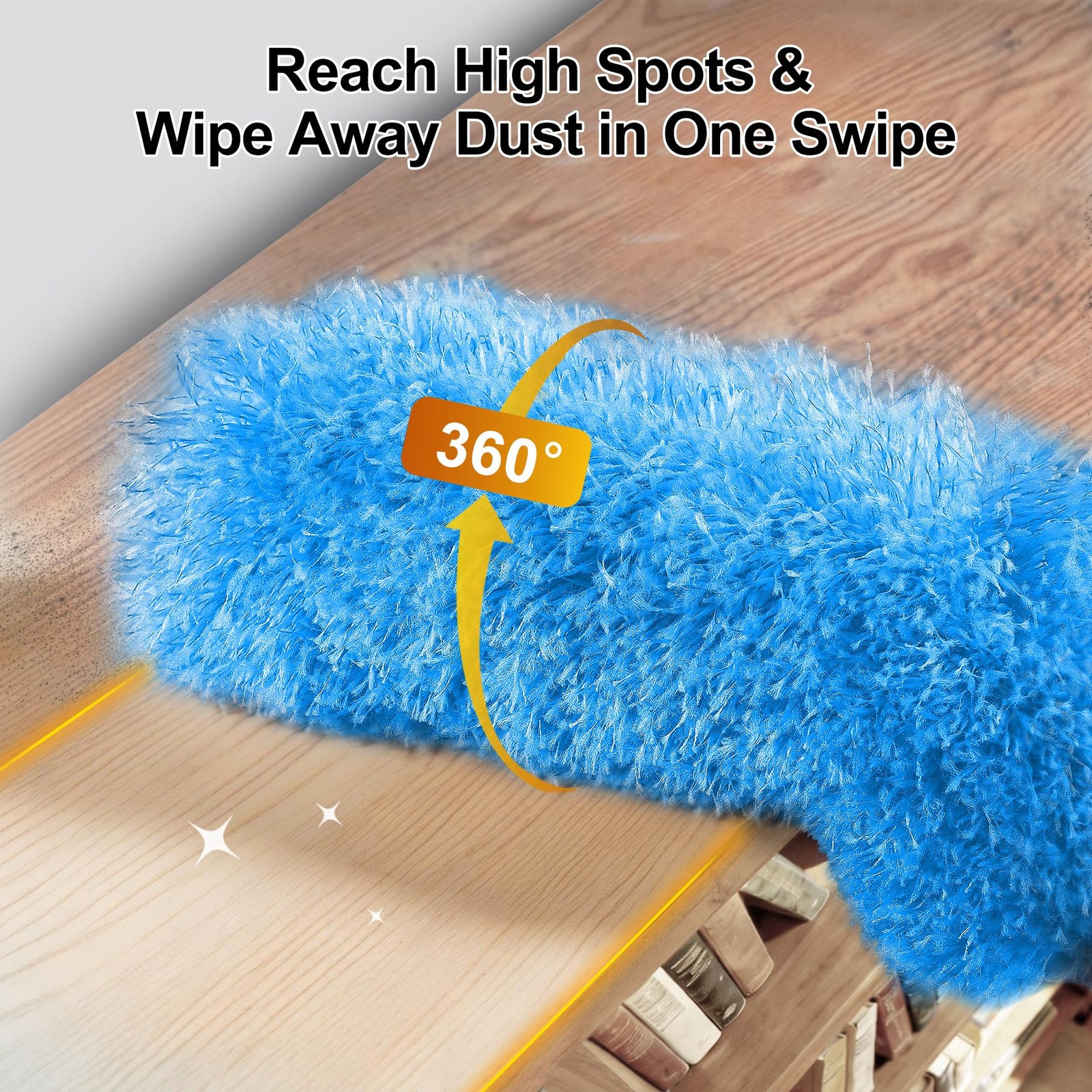 5-in-1 Microfiber Duster Kit with 100” Extension Pole – Reinforced Stainless …