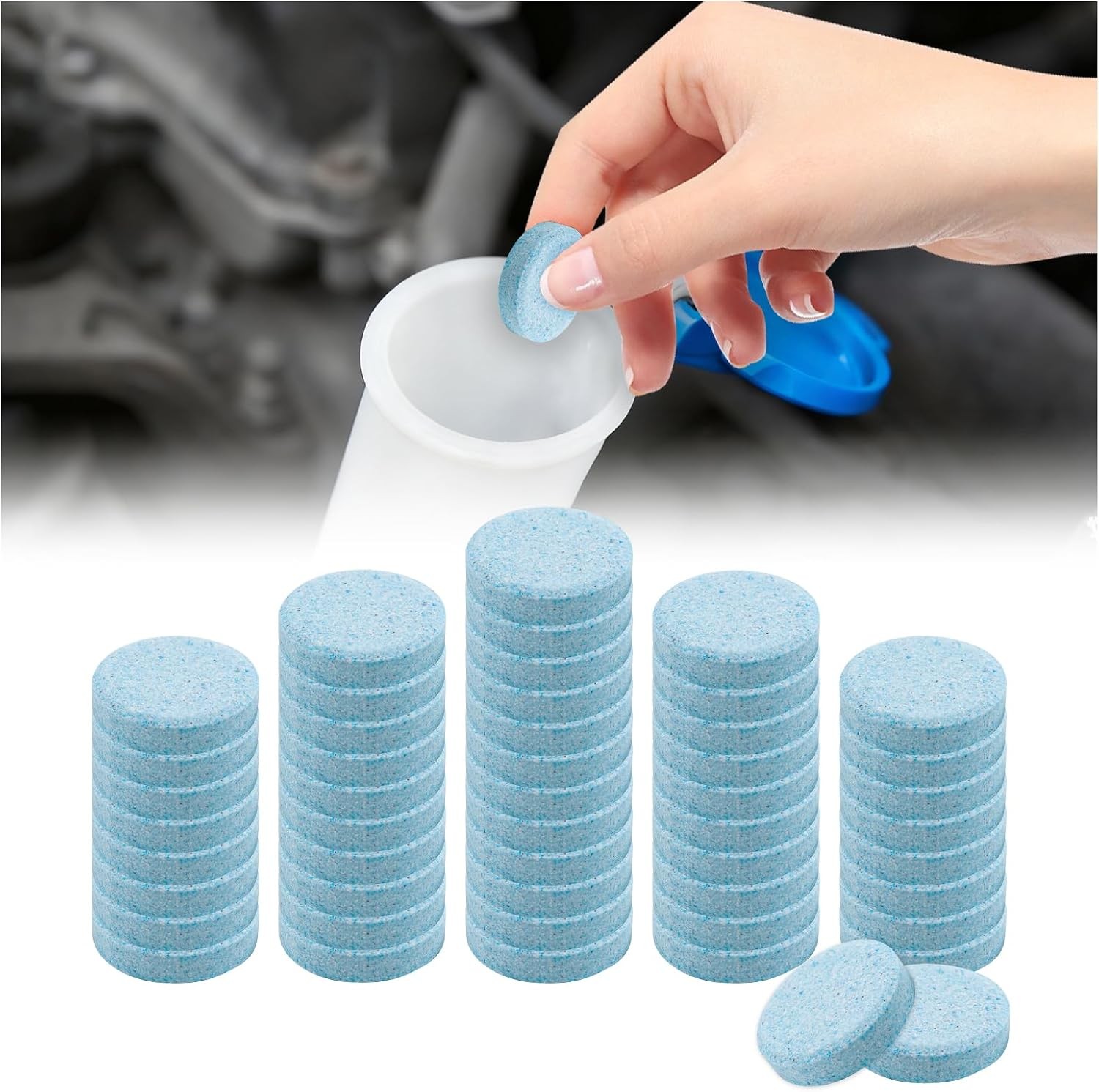 50PCS Car Windshield Washer Tablets Concentrated Effervescent Fluid Universal