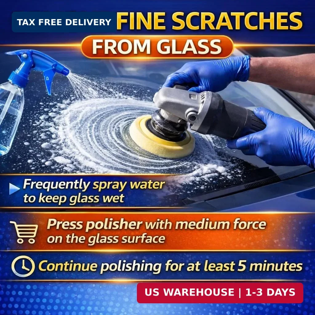 Cerium Oxide Glass Polish 3.3oz (100ml) – Windshield Scratch Remover & Water S