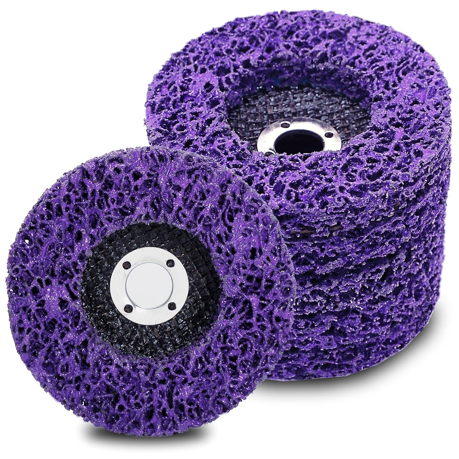 5-Pack of Abrasive Strip Wheels for Grinding, Paint Removal, and Rust Cleaning