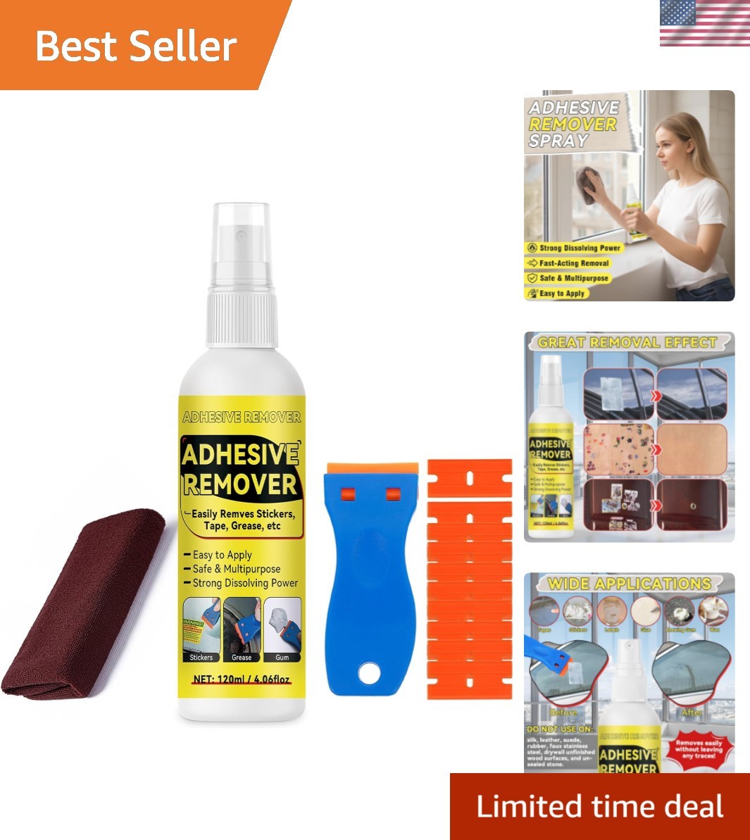 Adhesive Remover, Multipurpose Sticker and Label Cleaner, Surface-Safe Glue R…