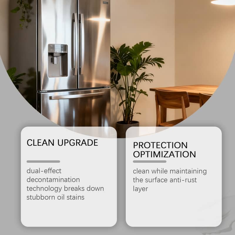 Stainless Steel Cleaner Daily Kitchen Appliances Dishwasher Oil Stain Cleaning