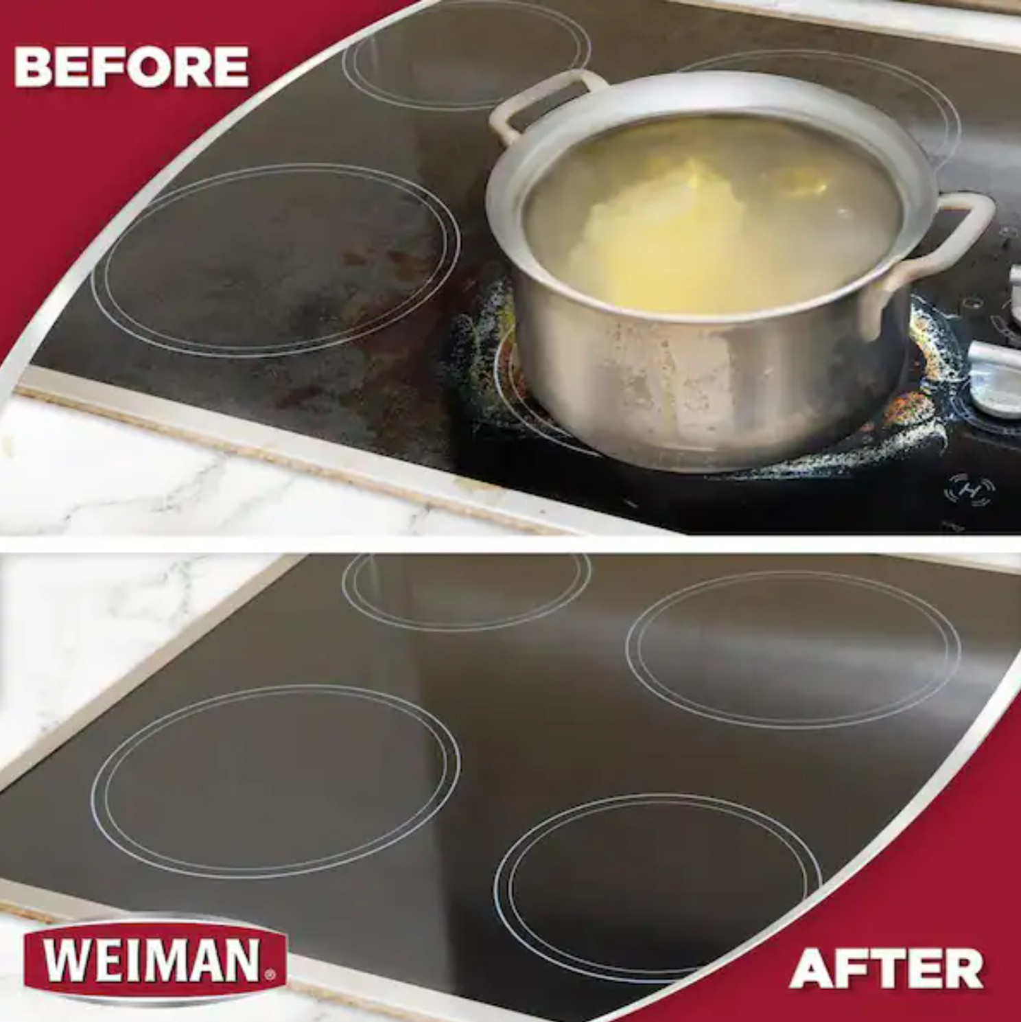 WEIMAN Glass Ceramic Stove Top DAILY CLEANER Polish Shine Protect RANGE TOP 22oz