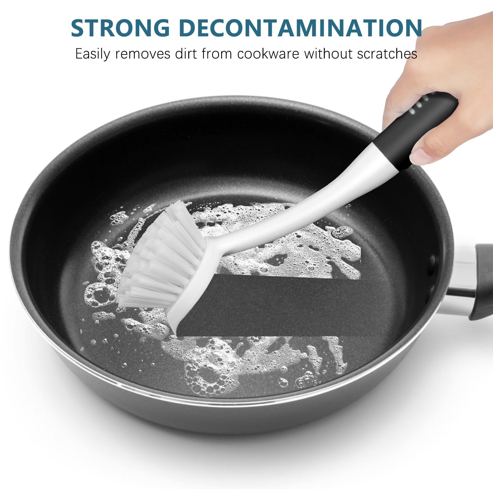 Dish Brush Set with Long Handle Deep Cleaning for Kitchen Sink Dishes Bottle Cup