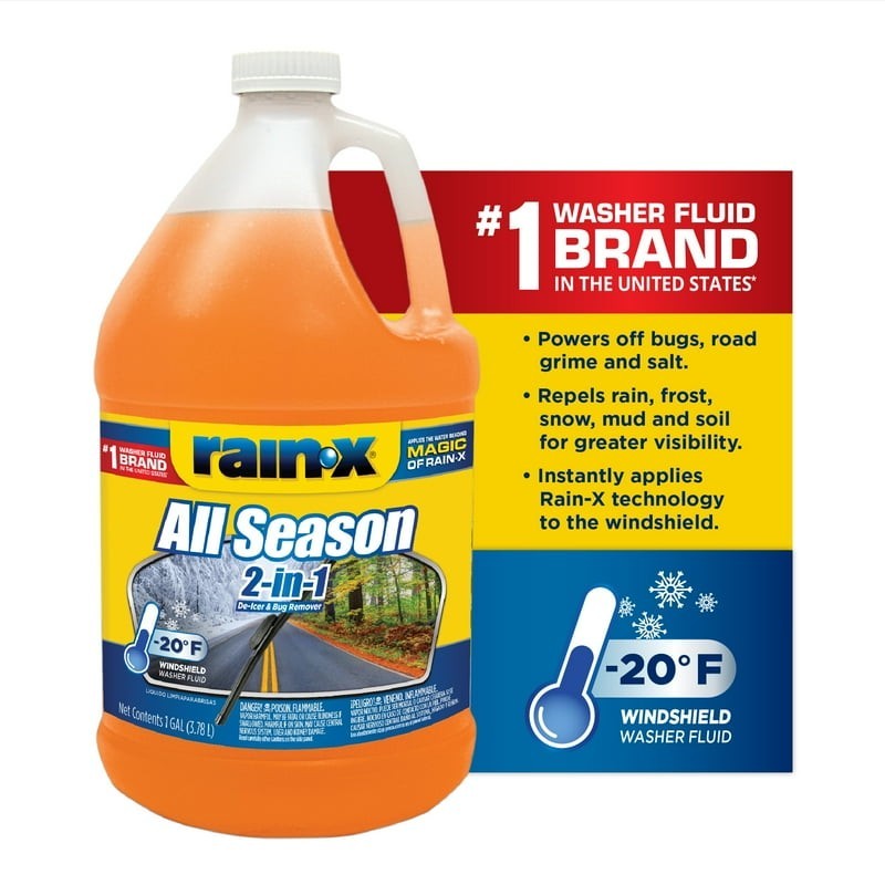 Rain-x 2 Pack 2 in 1 All Season (-25) Washer Fluid Net Wt 255.63 Fl Oz, 255.6…