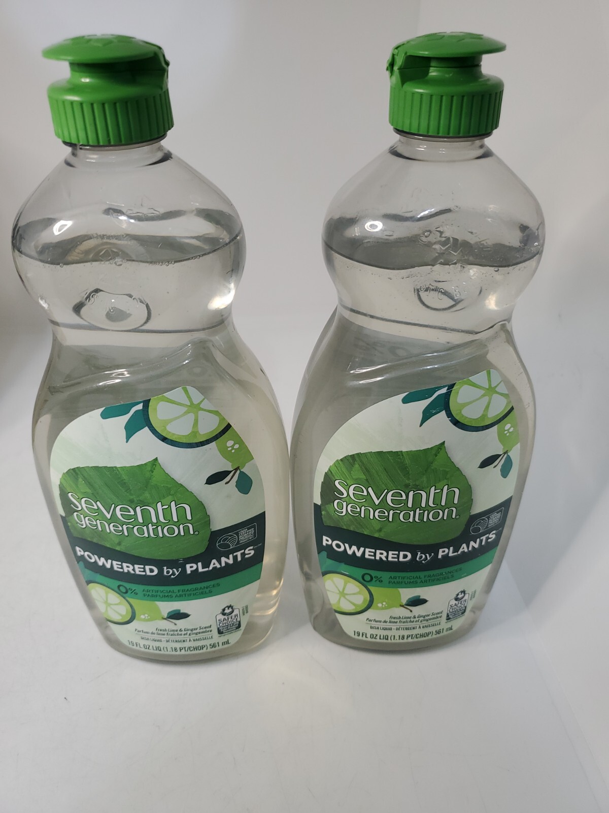 Seventh Generation Dish Soap Liquid Fresh Lime & Ginger Scent 19 Oz (2 bottles)