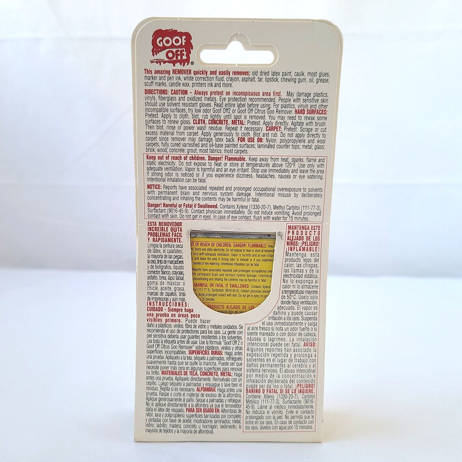 Vtg Advertising Goof Off Ultimate Remover Collectible Can Tin 4.5 fl oz – READ