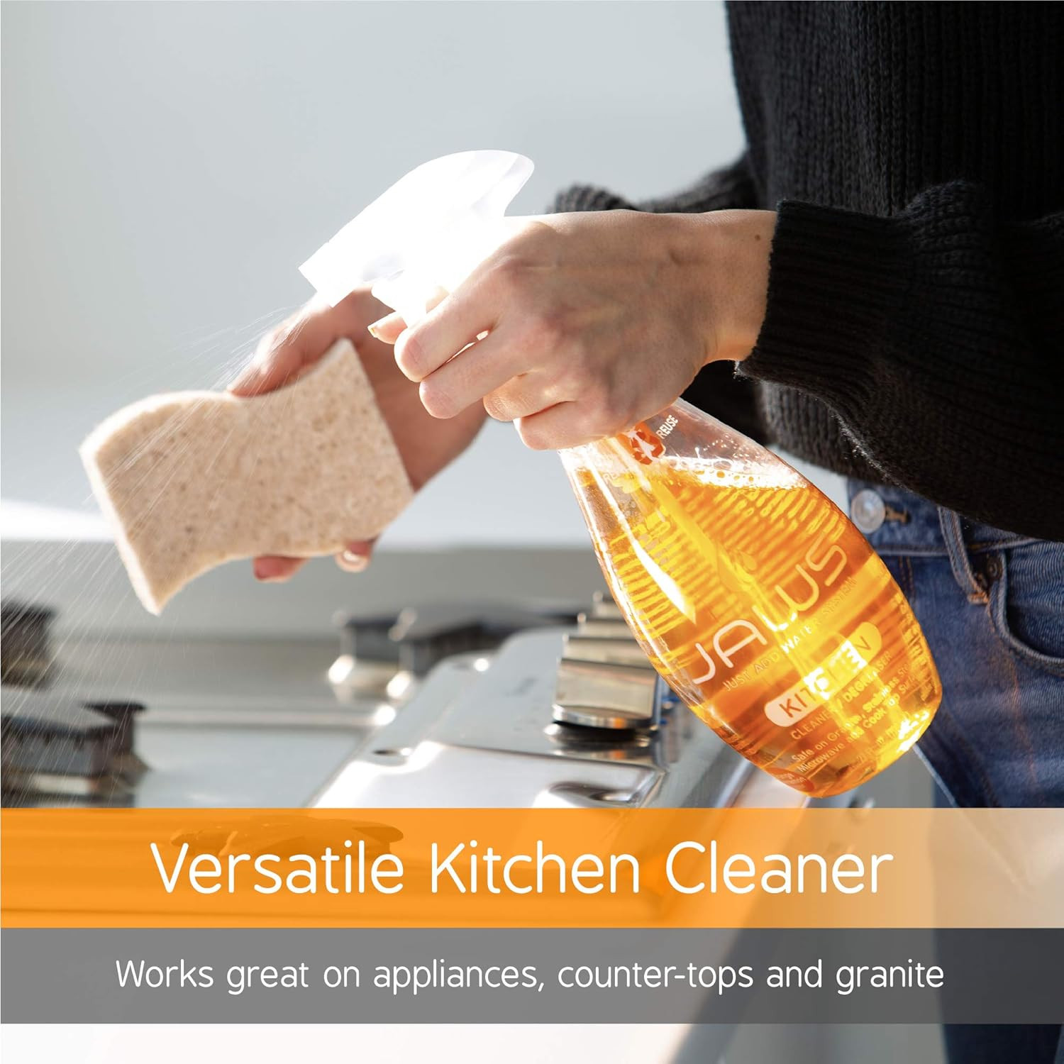 Cleaner Multi-Surface Kitchen Cleaner Bottle and 2 Refill Pods. Refillable Clean