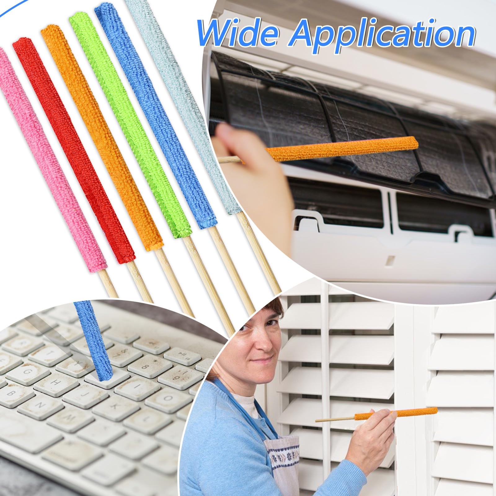 6 Pcs Mini Dusters for Cleaning Microfiber Detail Duster Sticks Fan Cleaning …
