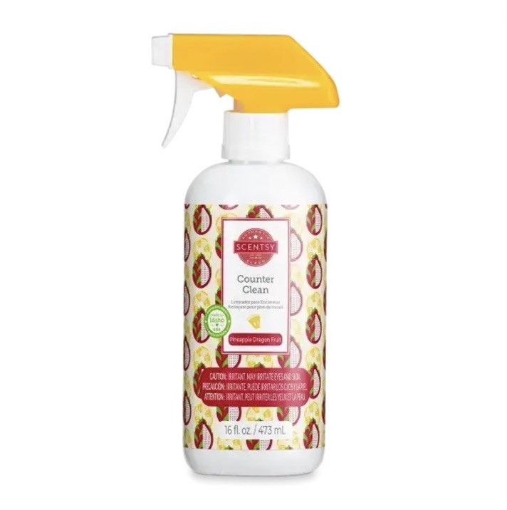 SEALED Scentsy Counter Clean Spray Cleaner Pineapple Dragon Fruit Retired 16 oz