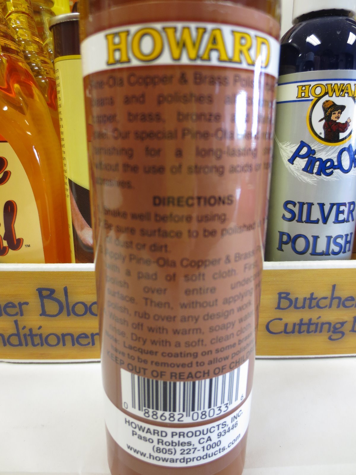Howard Pine-Ola Copper & and Brass Polish 8oz Bottle