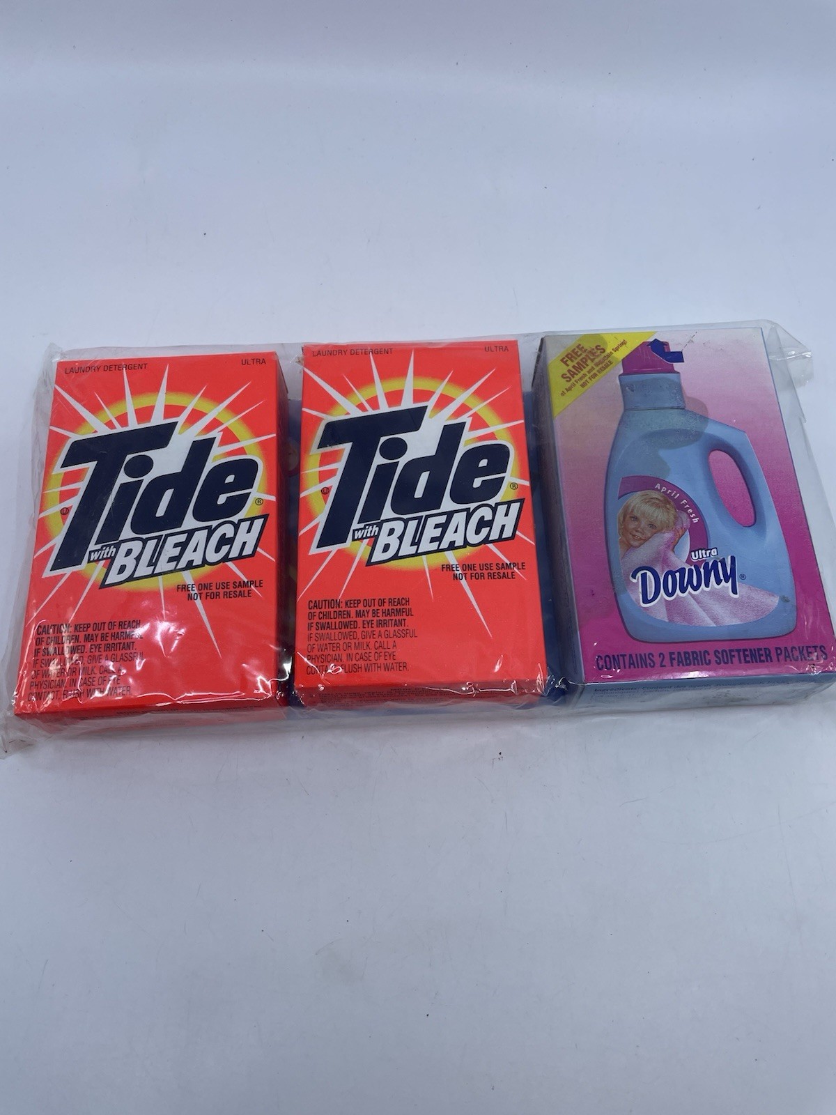 1995 TIDE w/ Bleach Laundry Detergent + DOWNY ULTRA Fabric Softener SAMPLE PACK!