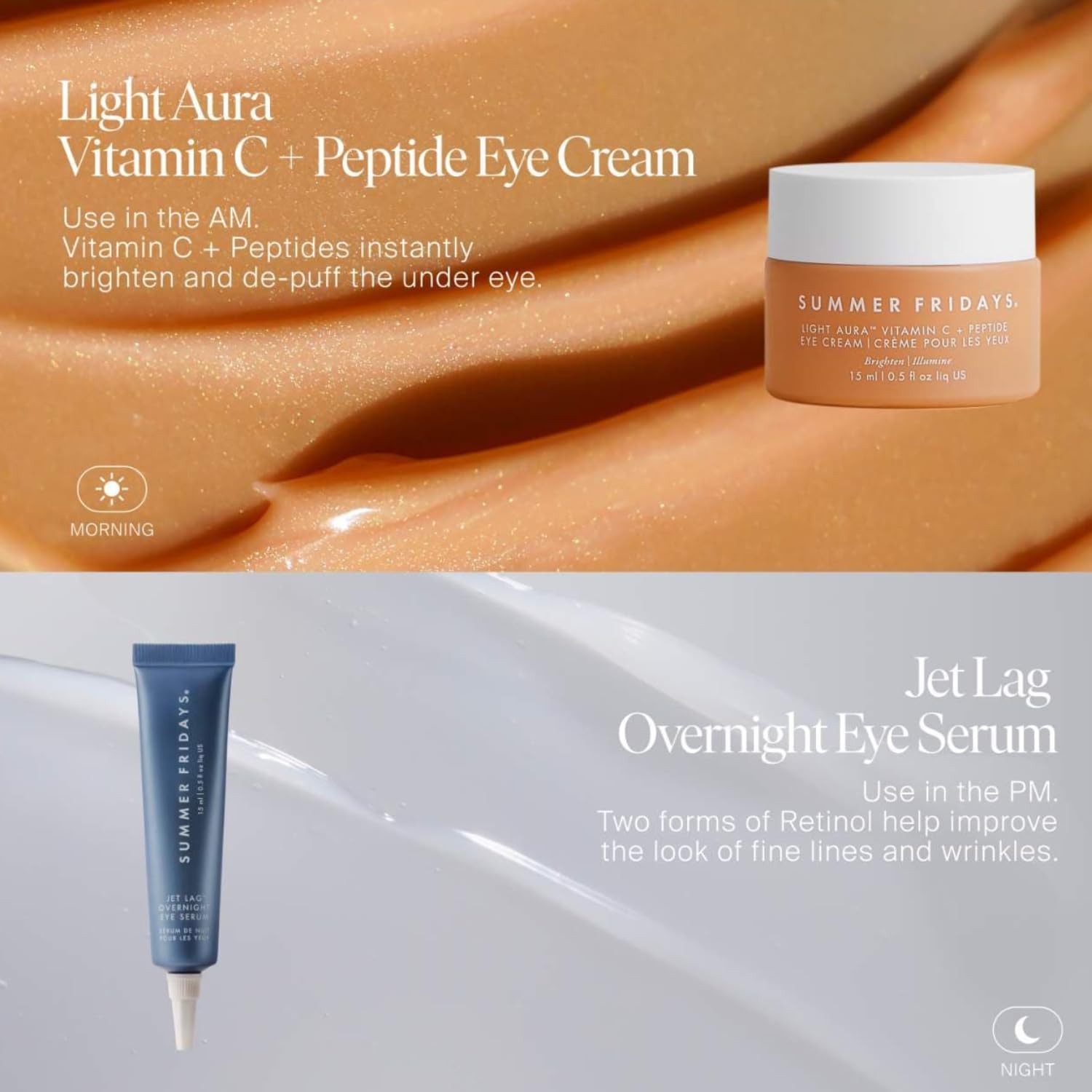 Summer Fridays Jet Lag Overnight Eye Serum – Nourishing Undereye Treatment for