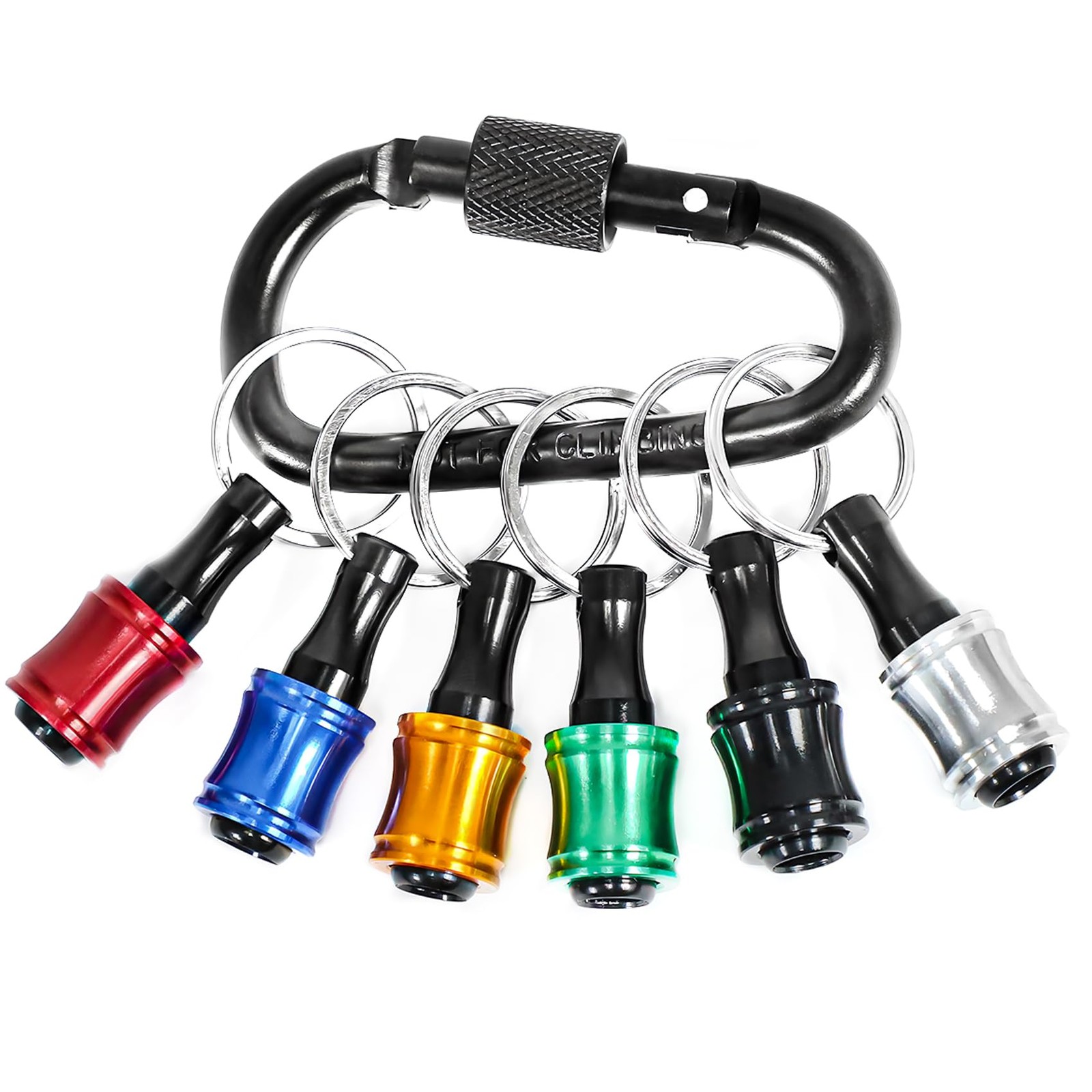 6 Pc Hex Shank Bit Holder Quick Release Keychain Extension Bar Tool