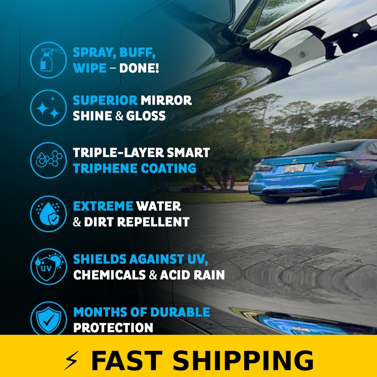 MAXLONE 20oz All Purpose Waterless Car Detailer Spray – Triphene Formula