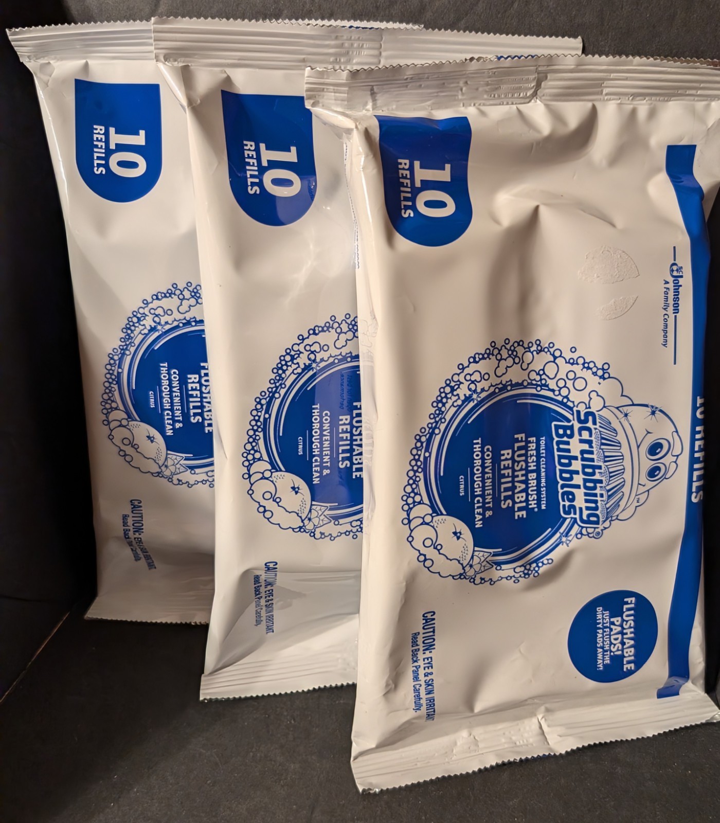 Lot Of 3 Scrubbing Bubbles 10 Per Pack. Refill Citrus Scent🚽 Toilet Cleaner 🚽