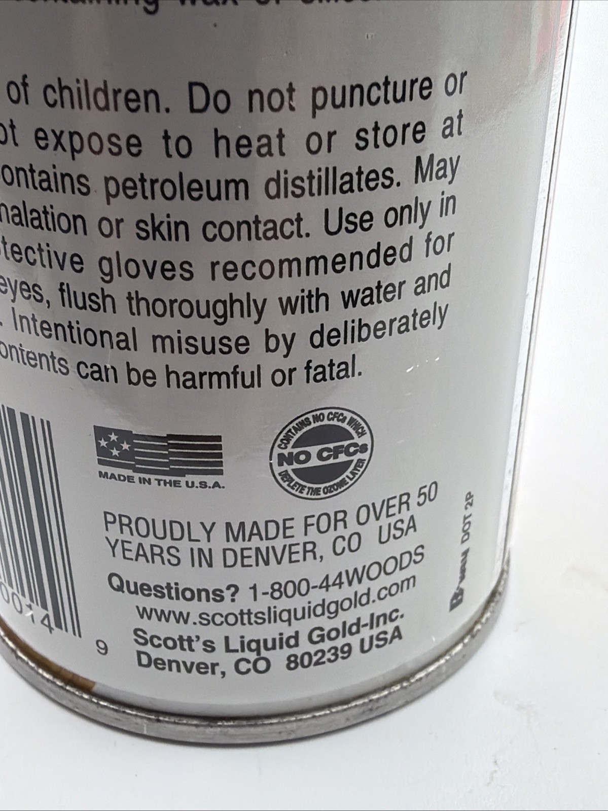 Vintage Scotts Liquid Gold Wood Cleaner & Preservative Almond Scent 12oz 75%