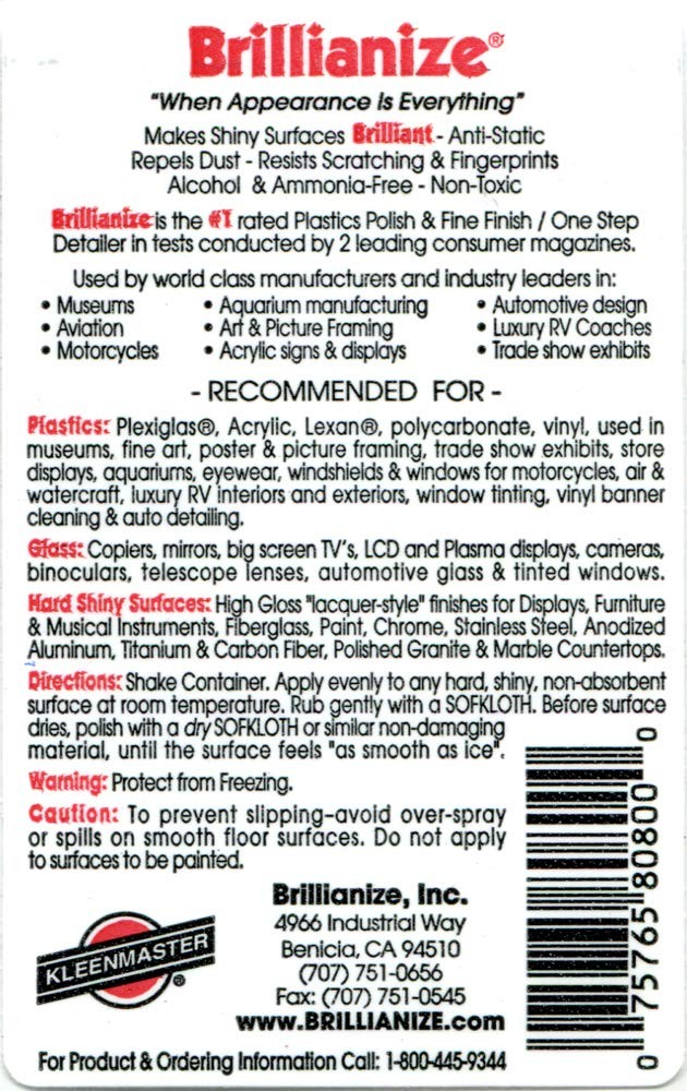 Brillianize 8 Ounce (240 ml) Pump Spray Bottles – 3 Pack