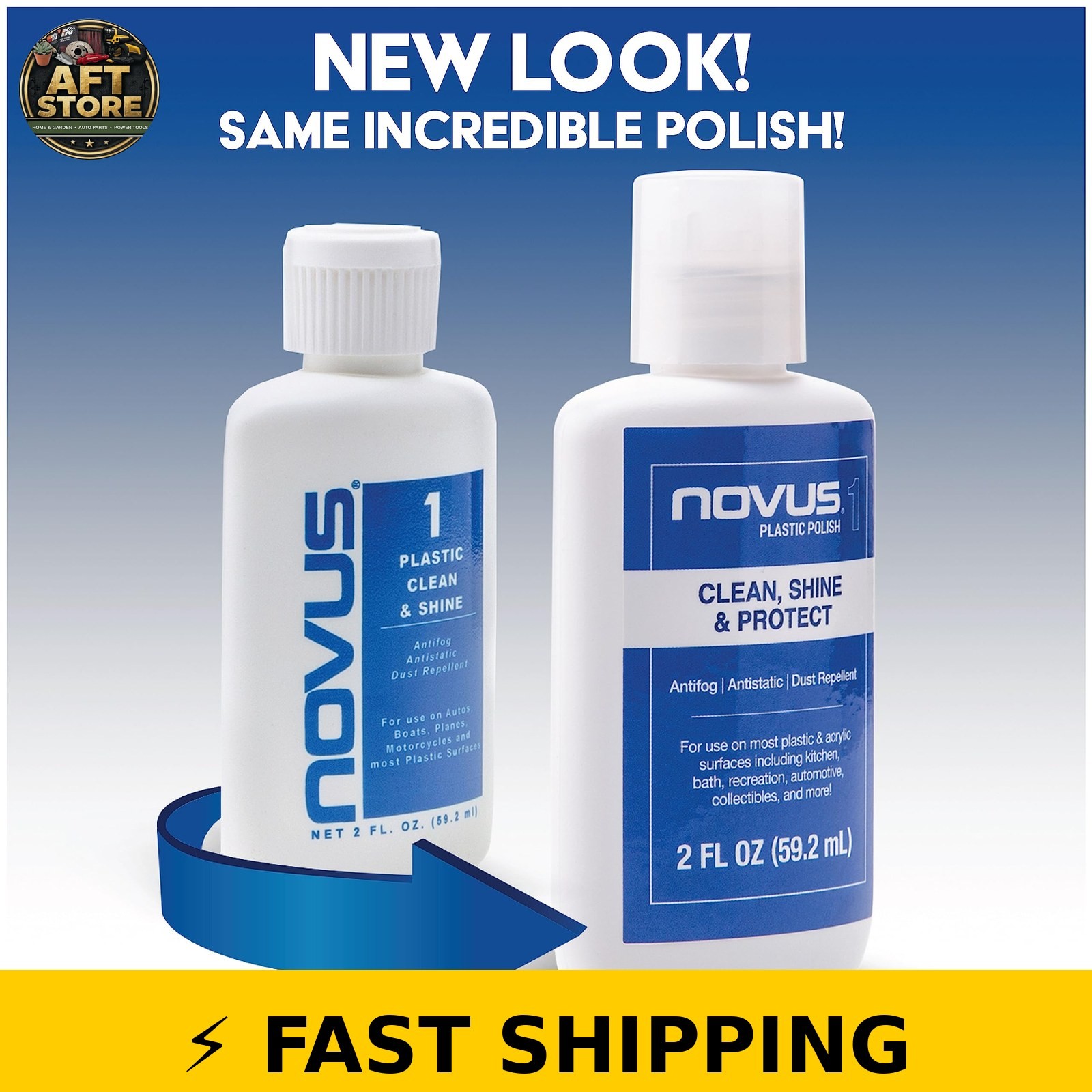 Novus Plastic Clean & Shine Pack – 2 Ounce Bottles