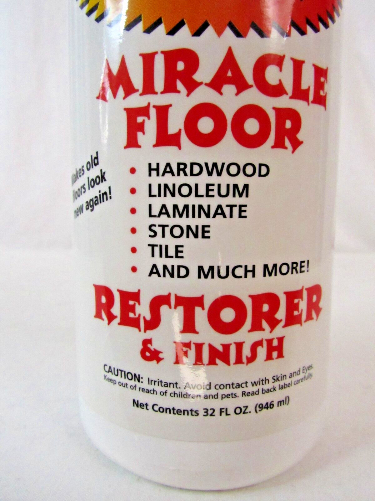Restore-A-Floor Miracle Finish 32 OZ Wood Polish Hard Wax Stone Tile- New Sealed
