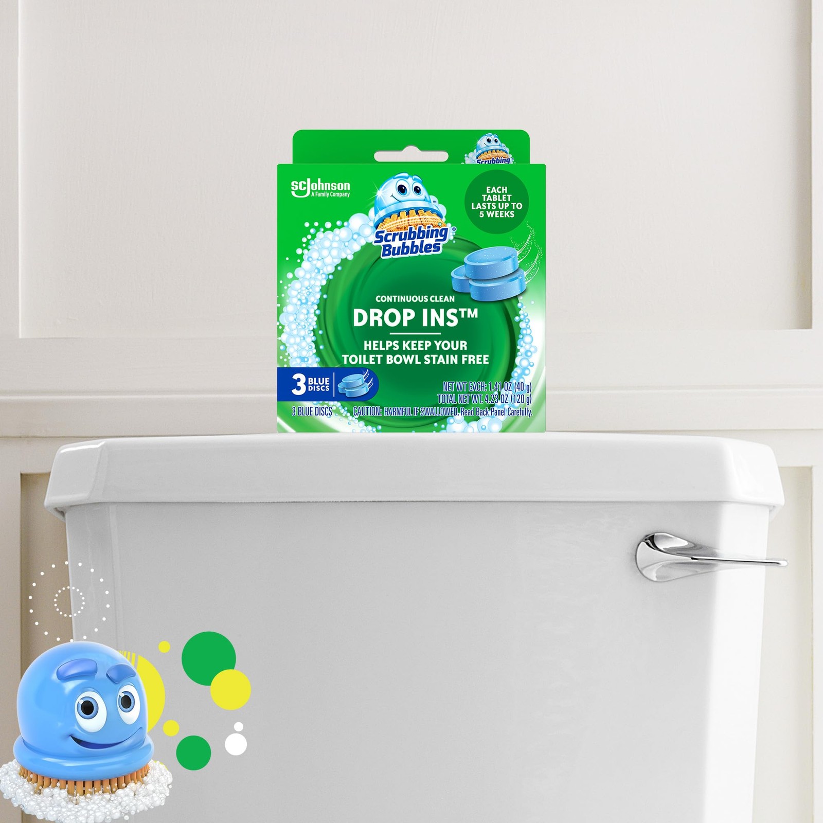 Scrubbing Bubbles Toilet Cleaner Drop Ins, 3 Count, 4.2 Ounce