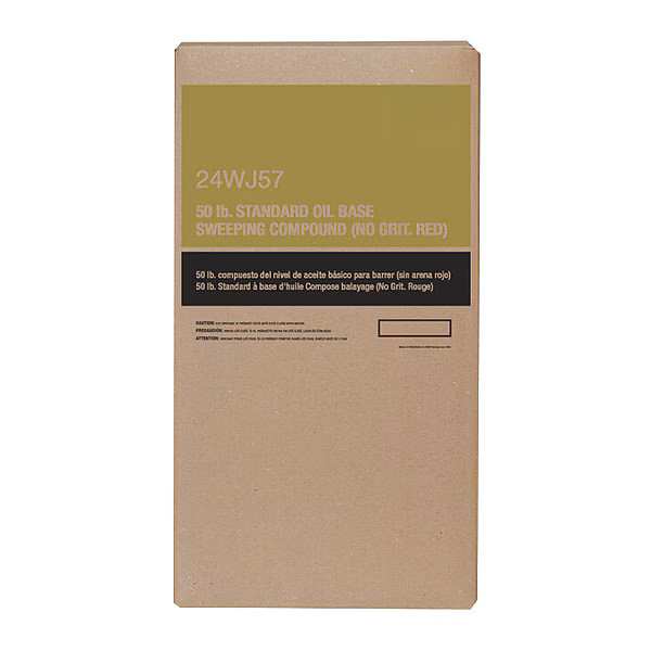Tough Guy Sweeping Compound, Box, 50 lbs, Oil-Based, No Grit, Red 24WJ57 Tough