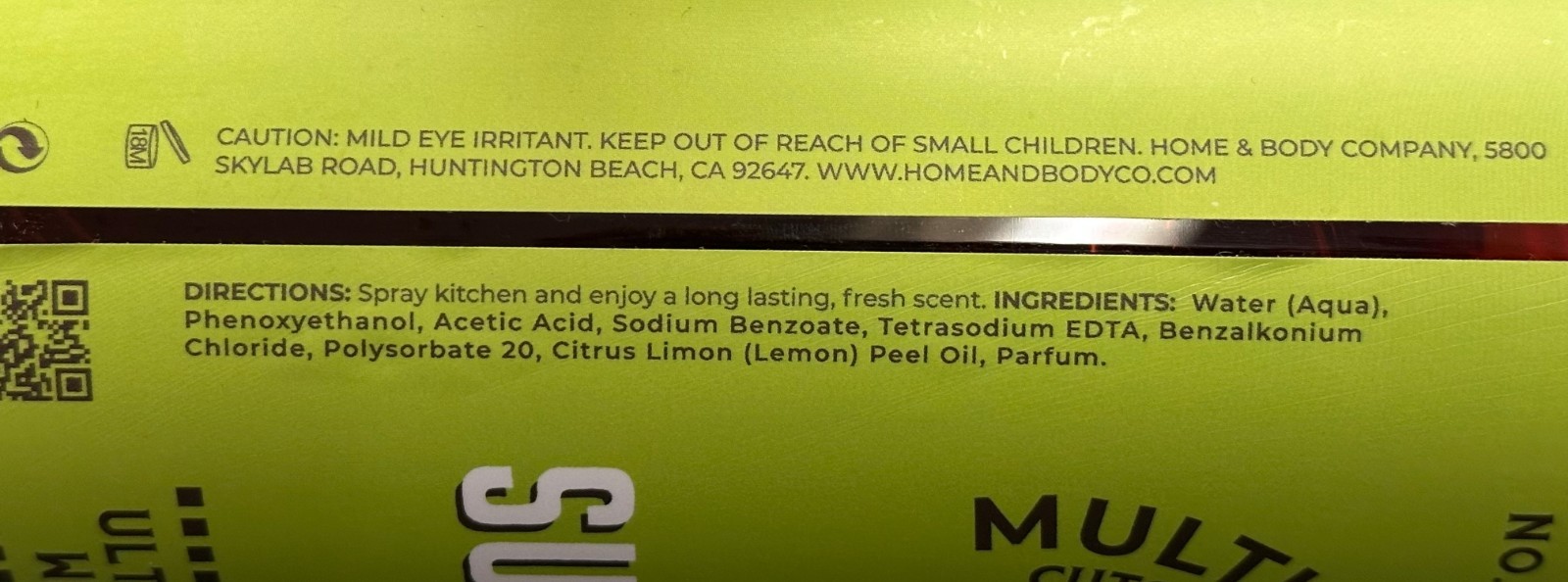 (2-Pack) KITCHEN REFRESHER Cleaner Odor Eliminator Deodorizer ~ SUNWASHED CITRUS