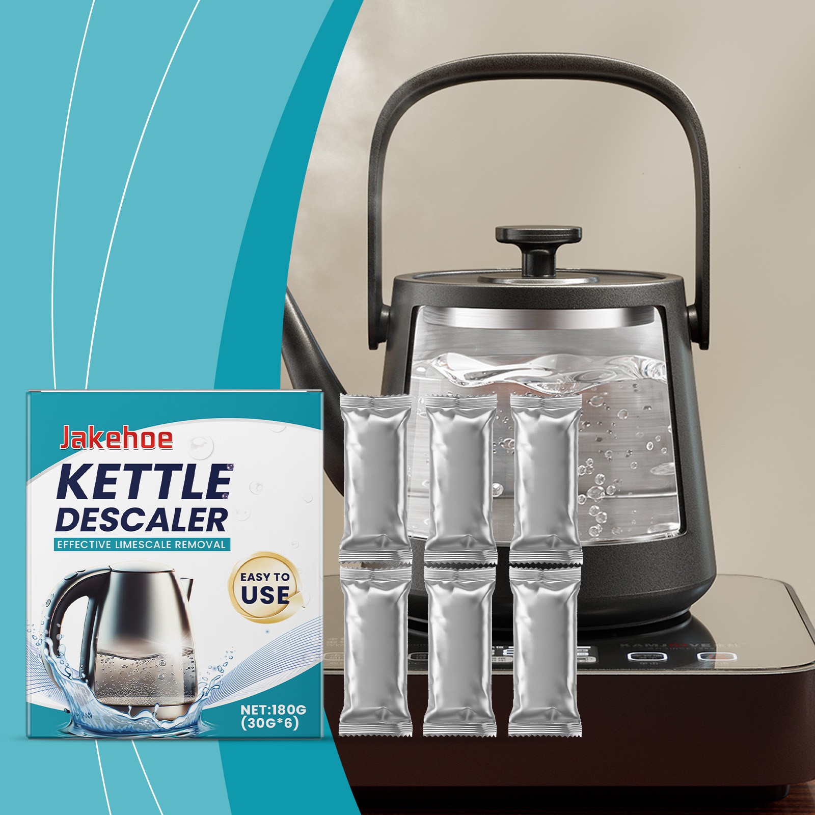 Household Electric Kettle Descaler Powder for Limescale Removal and Brightening