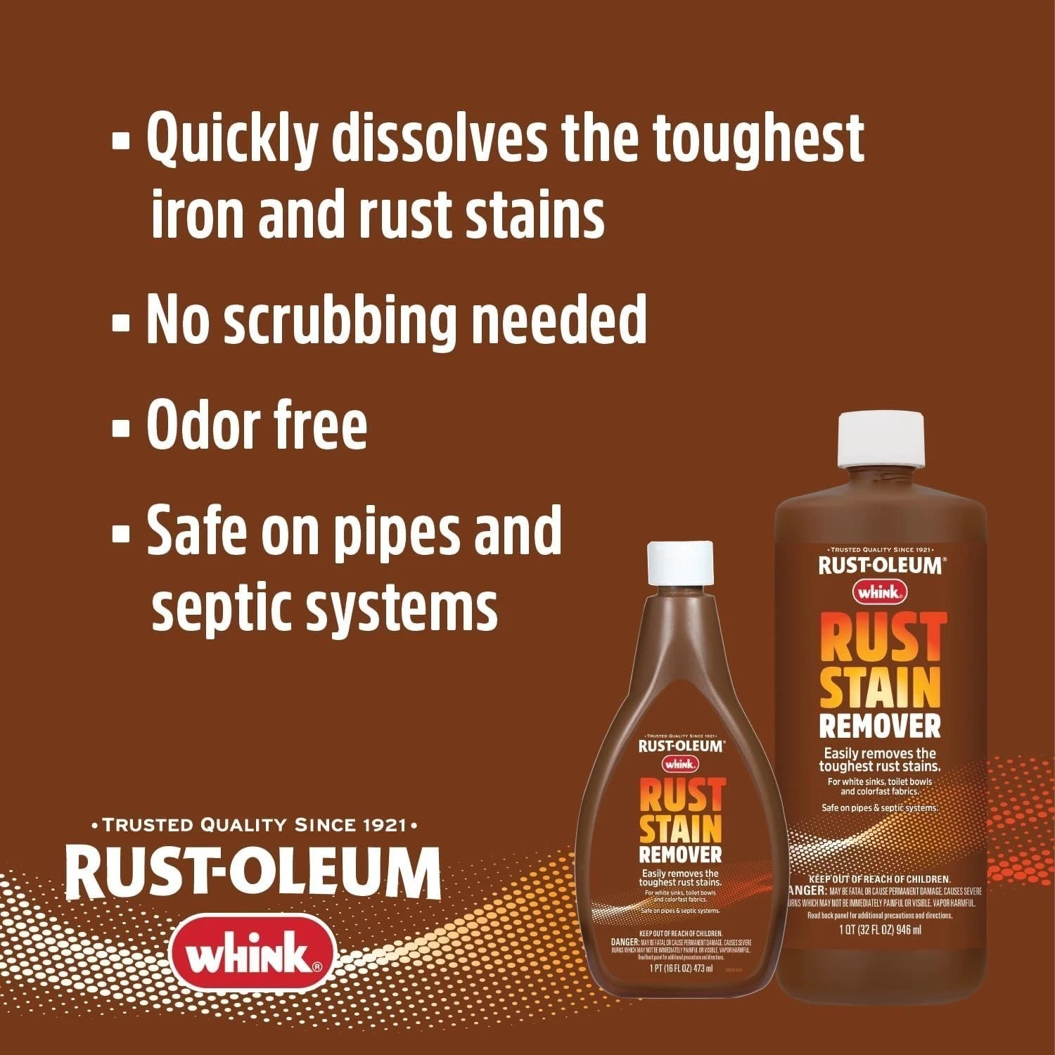 Rust-Oleum Whink Rust Stain Remover | Heavy-Duty Iron Stain Remover for White To
