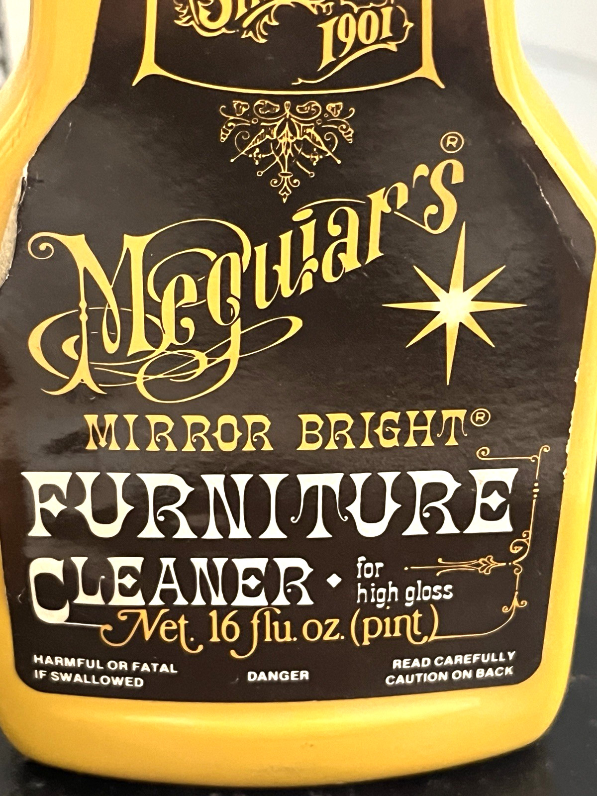 Meguiar’s Mirror Bright FURNITURE CLEANER 16 oz. -70% Full -Home Cleaners