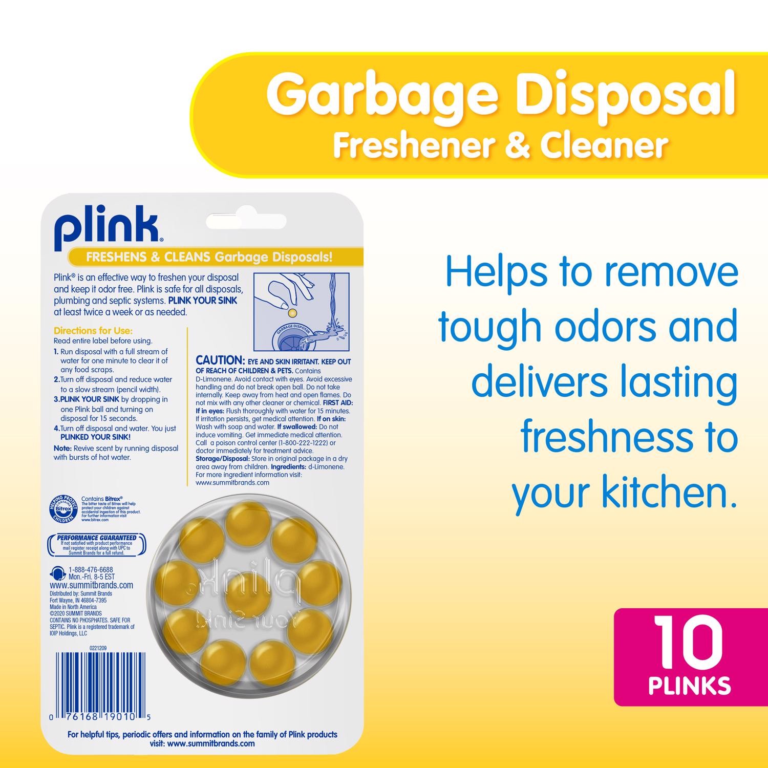 Plink Tablet Garbage Disposal Cleaner 10 pc