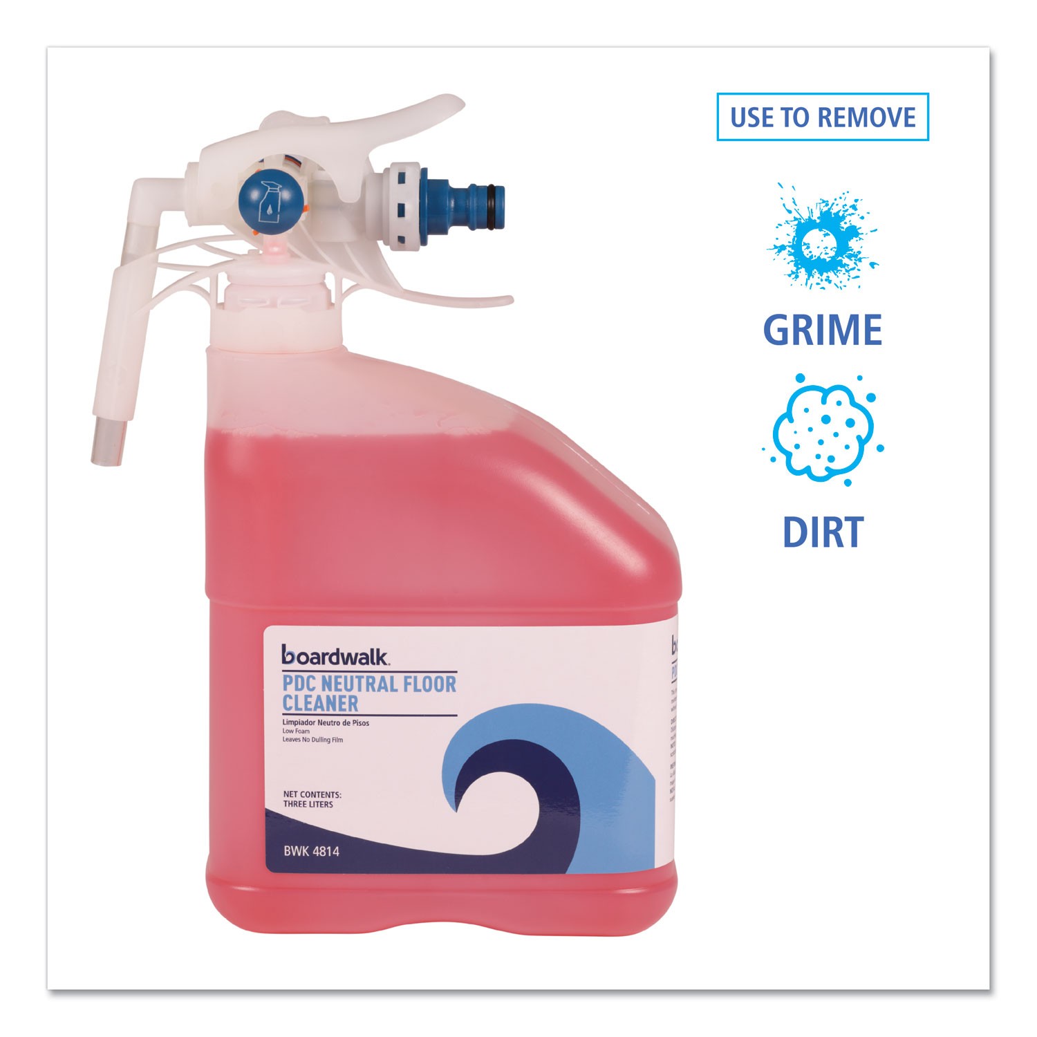 Boardwalk® PDC Neutral Floor Cleaner, Tangy Fruit Scent, 3 Liter Bottle