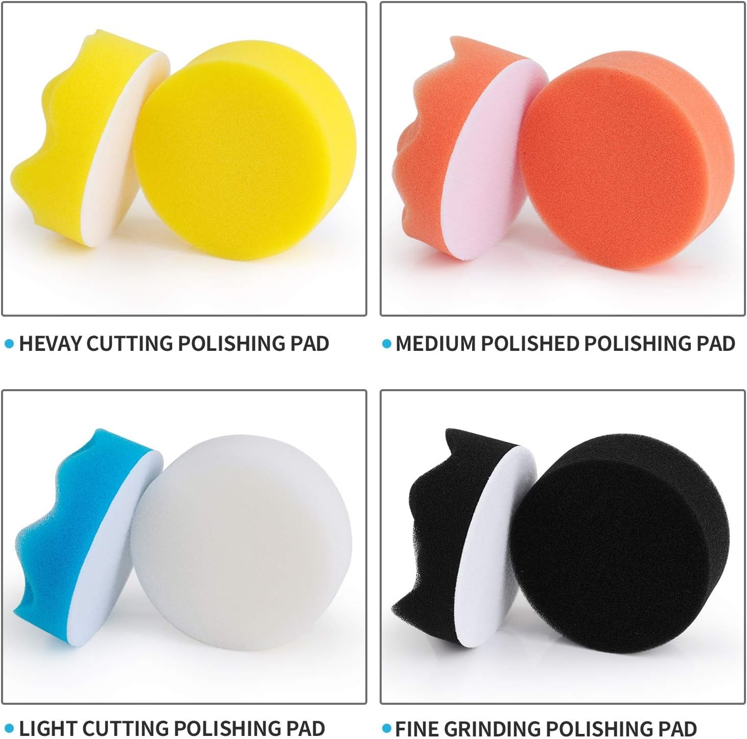 3 Inch Drill Buffing Pad, 11 Pcs Car Foam Polishing Pads Kit, Drill Buffer