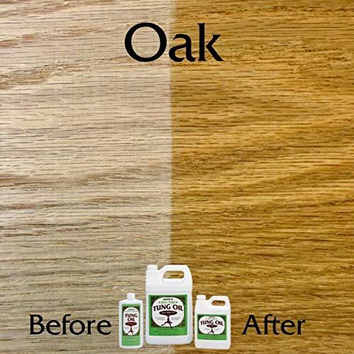 Hope’s Pure Tung Oil, Waterproof Natural Wood Finish and Sealer, 128 Fl Oz