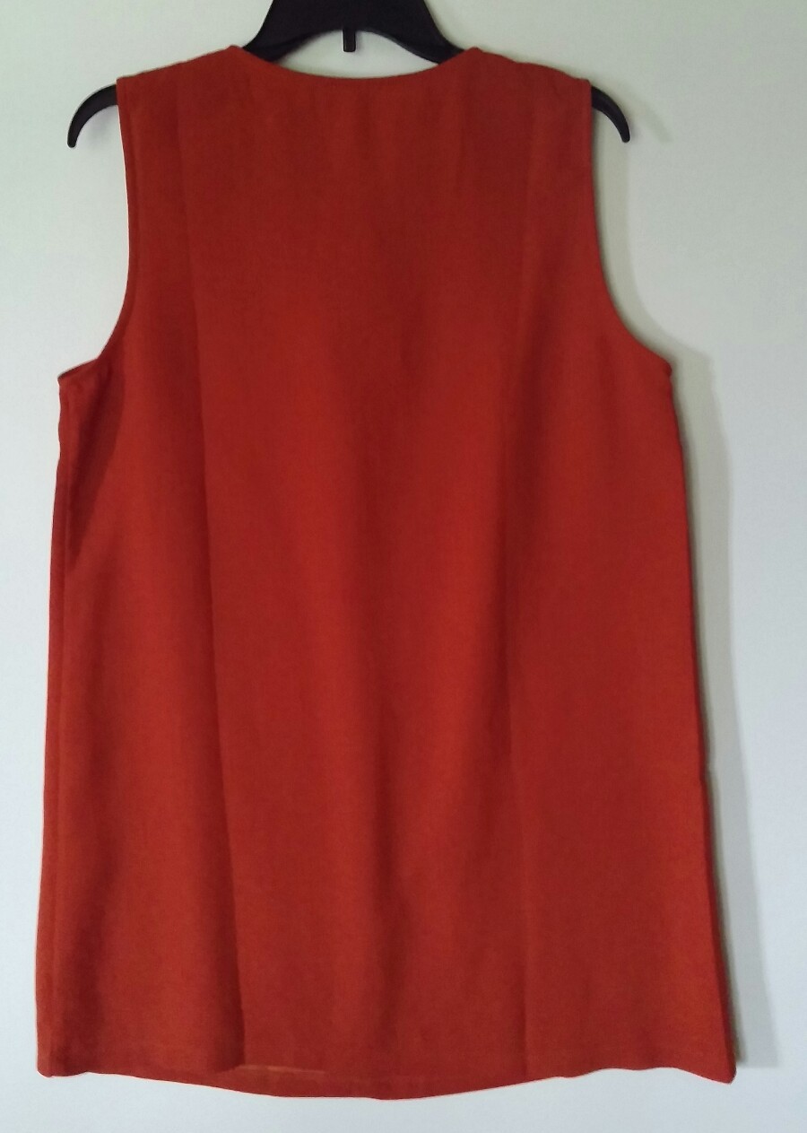 MITTOSHOP CASUAL DRESS 40520 RUST SIZE LARGE NWT POLYESTER WASH COLD LINE DRY DR