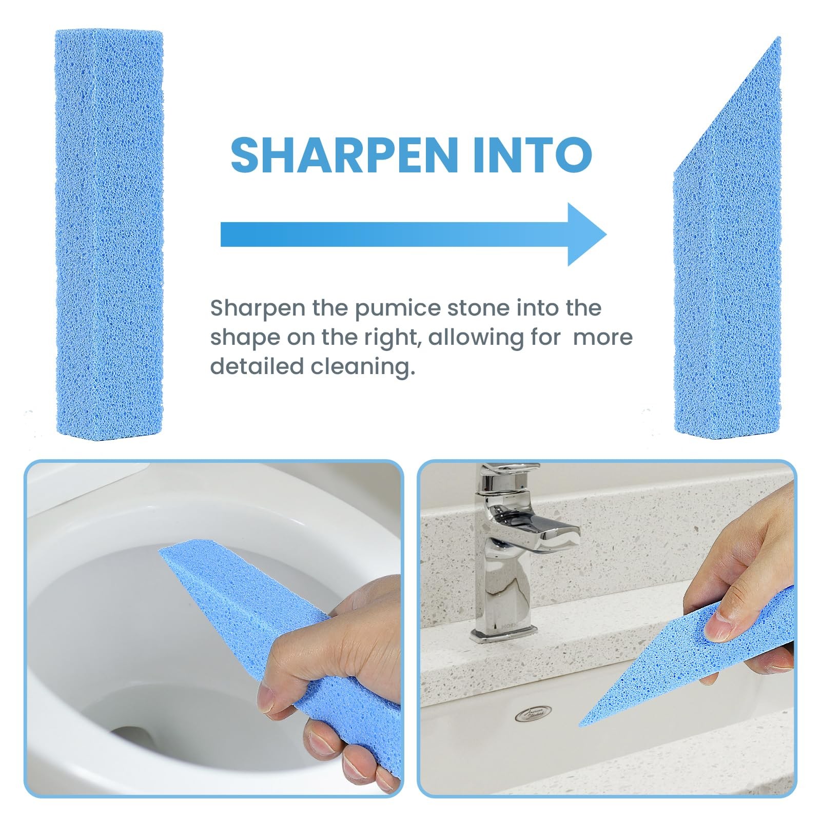 14 PCS Pumice Stone Toilet Bowl Cleaner Set for Bathroom, Kitchen, Pool & Grill