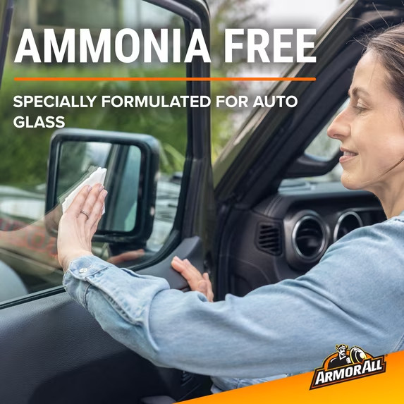 Armor All Automotive Ammonia Glass Cleaner Wipes Crystal Clear Finish 30 Counts*