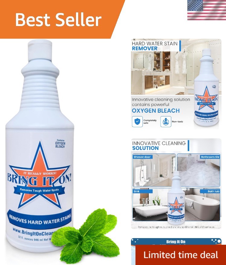 32oz Bring It On Stain Remover and Grout Cleaner – Non-Toxic with Mint Freshness