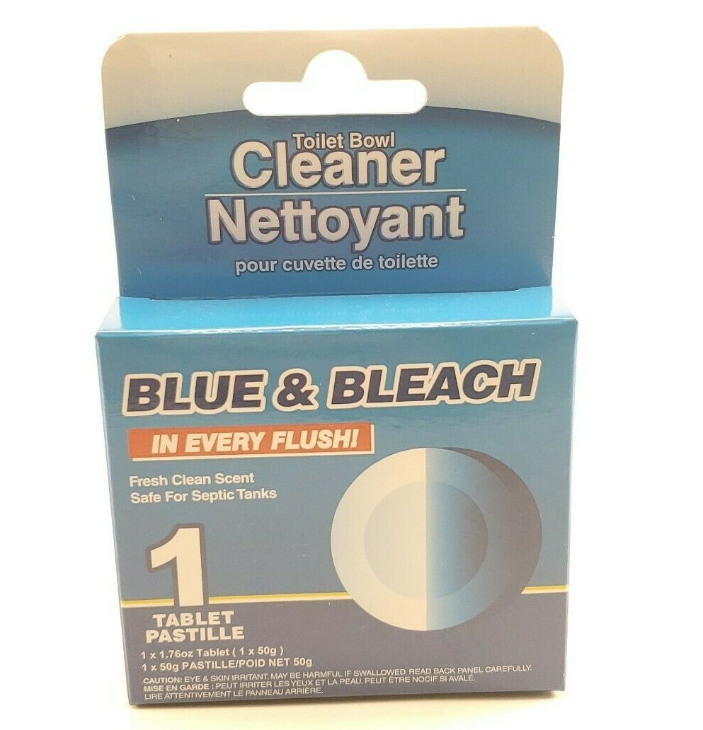 Blue & Bleach Toilet Bowl Tablet Fresh Clean Scent Septic Tank Safe USA Seller
