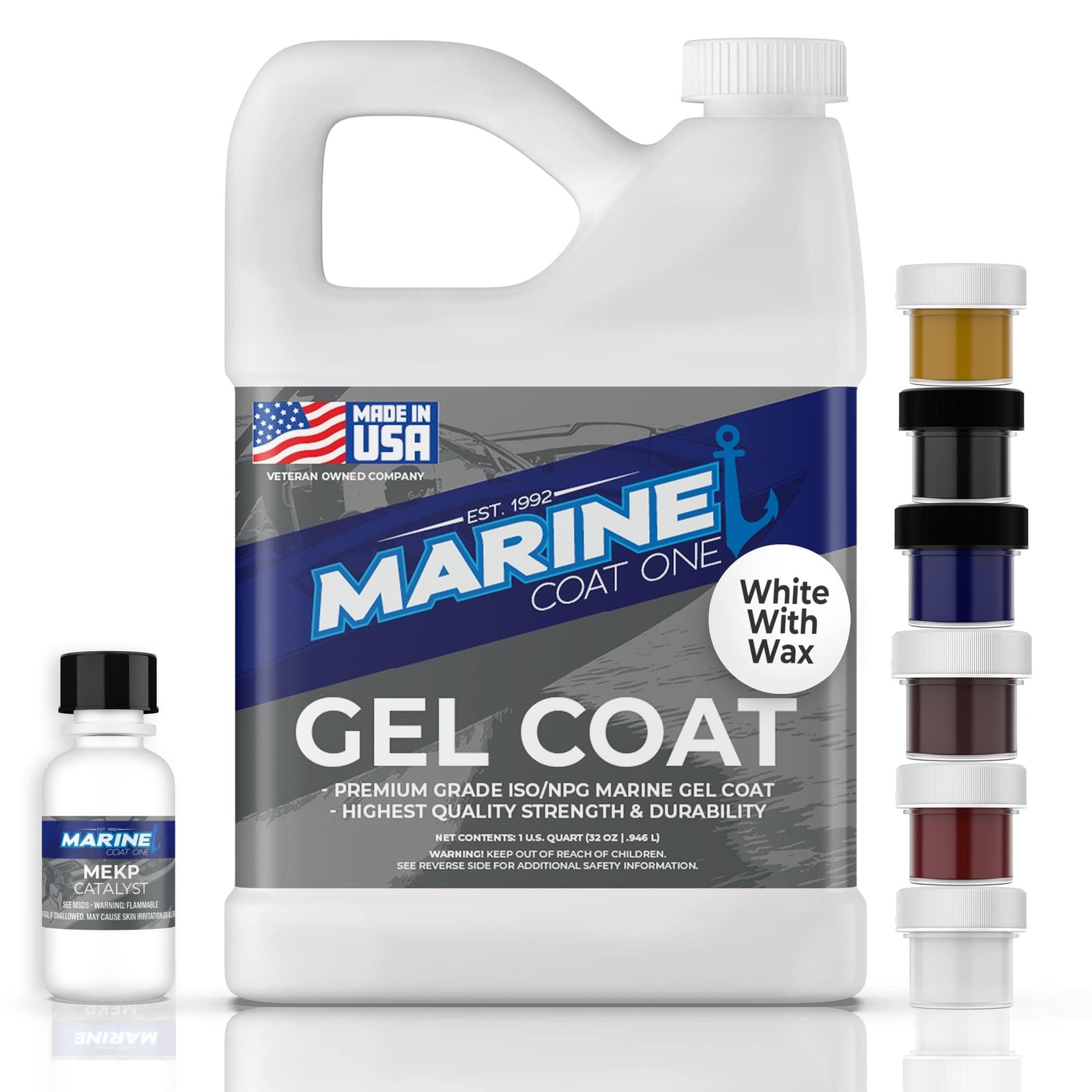 Iso/Npg Gel Coat White with Wax with MEKP Catalyst for Hardening, with 6 Colo…