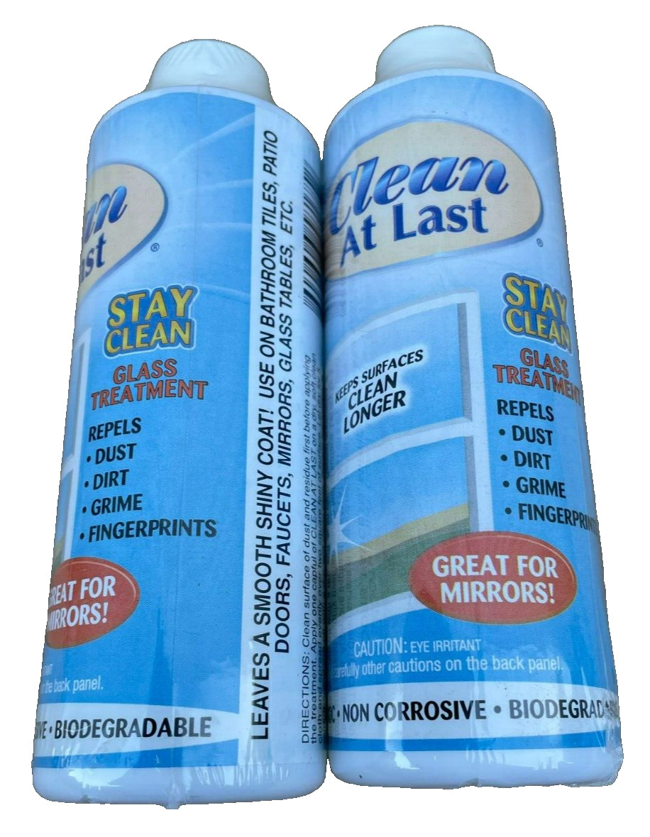 Clean At Last Glass Treatment, 8 Ounces Each (Lot of 2)